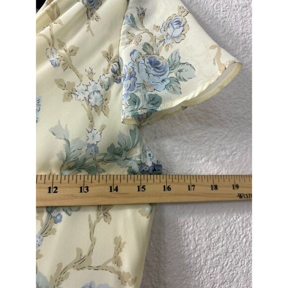 Vintage Positive Attitude Womens Midi Summer Dress Size 10 Petite Modest Cottage - Picture 4 of 8